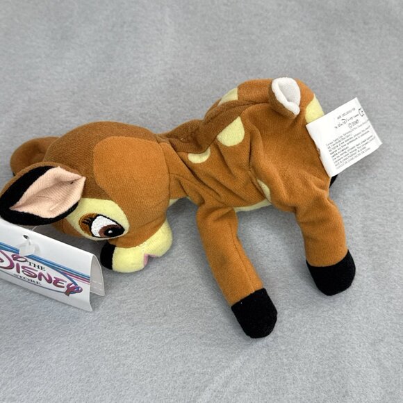 Bambi The Disney Store Bean Bag Plush 6" Stuffed Toy Deer - Picture 2 of 10